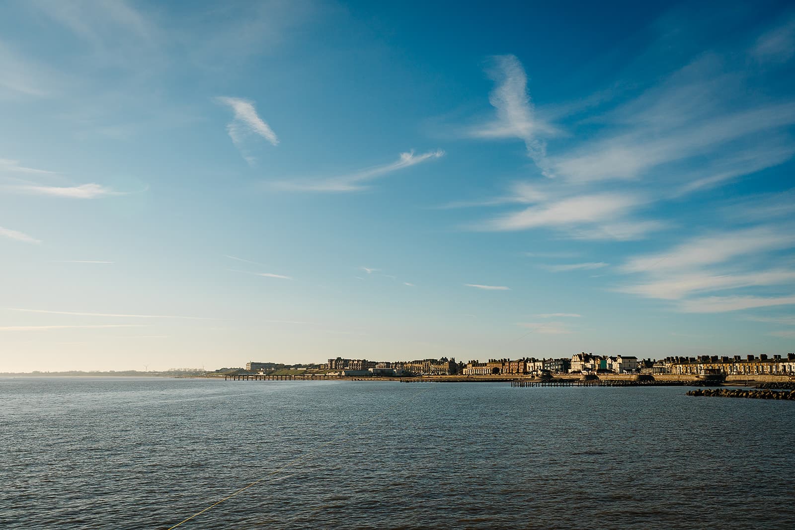 Lowestoft seafront from the harbour