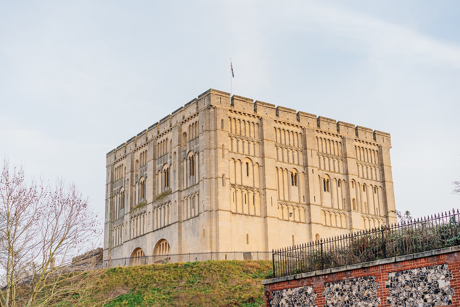 Norwich Castle keep above the city